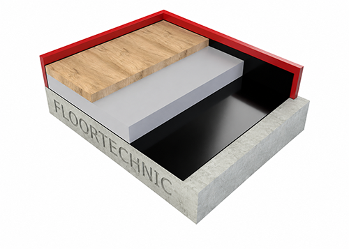 The screed is not bonded directly to the substrate but poured or tapped over a polythene membrane on top of the subfloor.